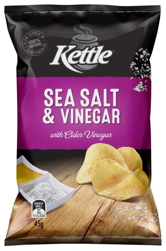 SEA SALT & VINEGAR NATURAL POTATO CHIPS 45GM