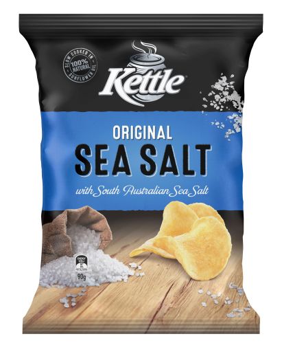 SEA SALT NATURAL POTATO CHIPS 90GM