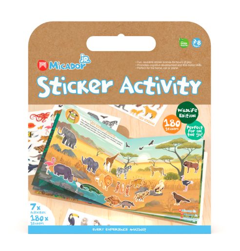 STICKER ACTIVITIES WILDLIFE EDITION FSC REUSABLE 1PK