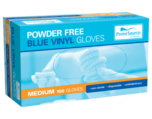 VINYL GLOVE BLUE POWDER FREE 100S