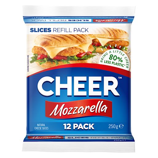 SLICED MOZZARELLA CHEESE REFILL 250GM