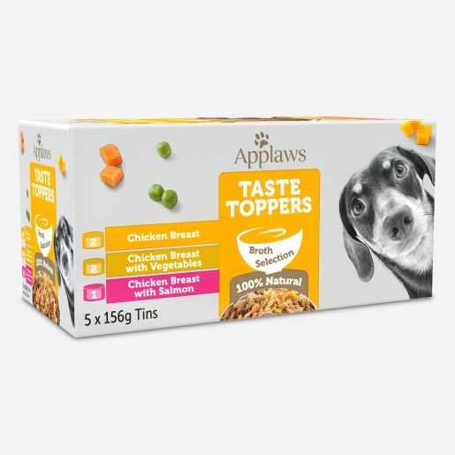 CHICKEN SELECTION IN BROTH MULTIPACK DOG FOOD 5X156GM