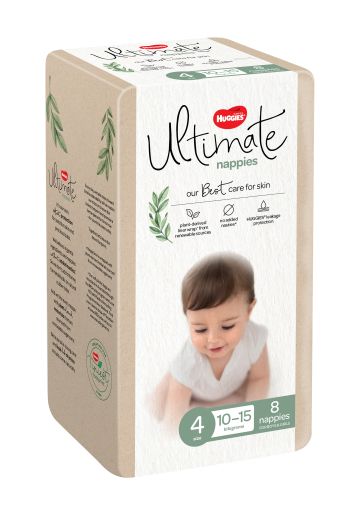 ULTIMATE NAPPIES SIZE 4 TODDLER 8S