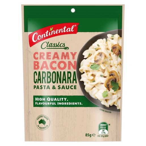 CREAMY BACON CARBONARA PASTA & SAUCE 85GM