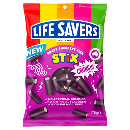 GRAPE SHERBET FIZZ STIX 200GM