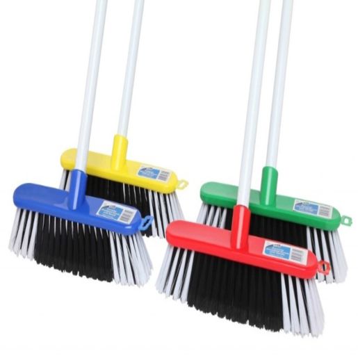 ECONOMY HOUSEHOLD BROOM WITH HANDLE 25CM