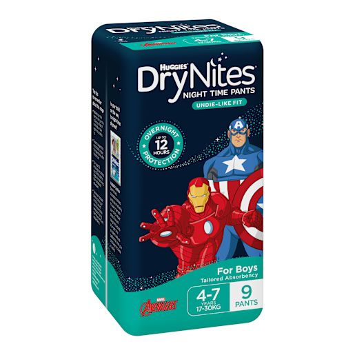 DRY NITES BOYS 4-7 CONVIENCE PYJAMA PANTS 9S