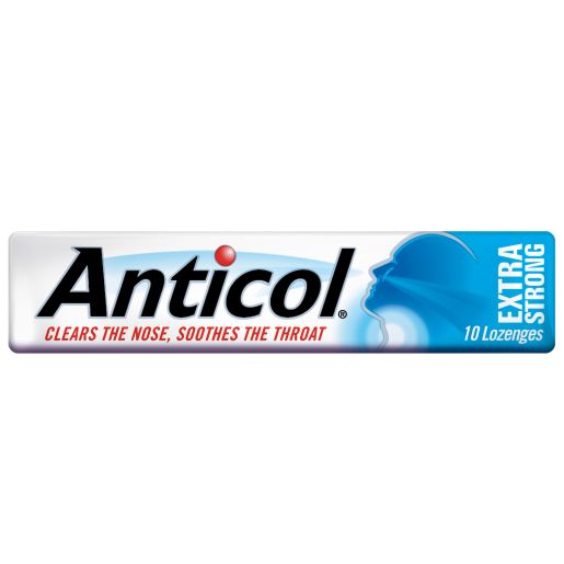 ANTICOL MEDICATED THROAT LOZENGES EXTRA STRONG 10PK