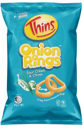 SOUR CREAM & CHIVES ONION RINGS 85GM