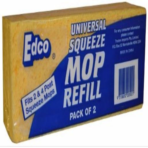 UNIVERSAL SQUEEZE MOP REFILL 2PK