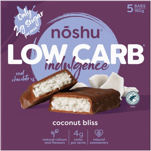 LOW CARB COCONUT BLISS INDULGENCE BARS 160GM