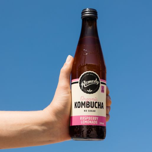 RASPBERRY LEMONADE KOMBUCHA 330ML