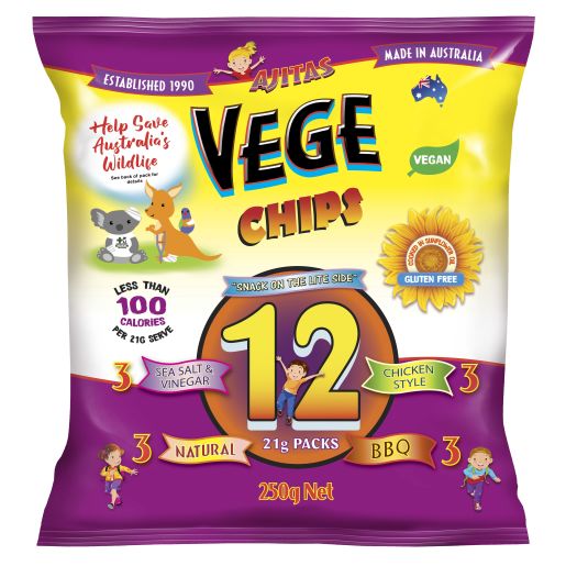 VEGETABLE CHIPS MULTI PACK 250GM