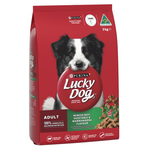 LUCKY DOG ADULT MINCED BEEF VEG & MARROWBONE 3KG