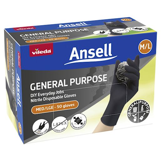 GENERAL PURPOSE NITRILE GLOVES M/L 50S