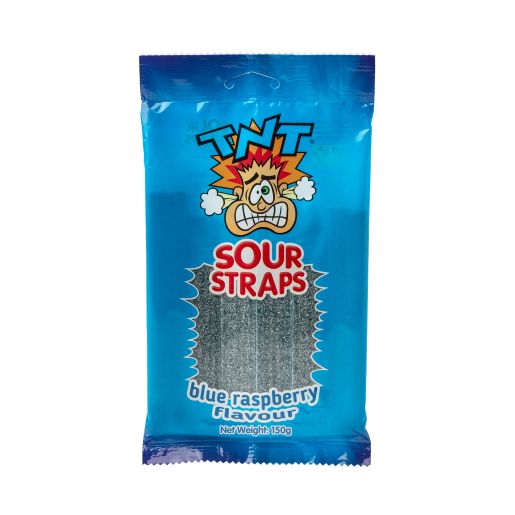 BLUE RASPBERRY SOUR STRAPS 150GM