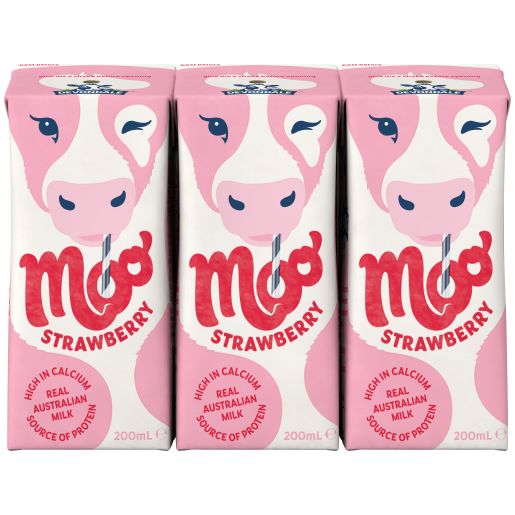 MOO STRAWBERRY MILK 6X200ML