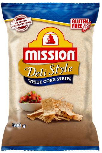 DELI STYLE WHITE CORN STRIPS CHIPS 500GM