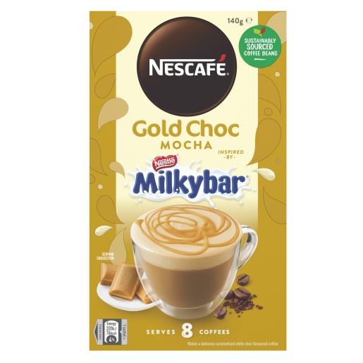 GOLD CHOCOLATE MOCHA MILKY BAR CAFE MENU 8PK