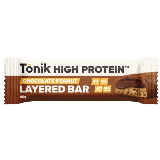 CHOC PEANUT HIGH PROTEIN BAR 60GM