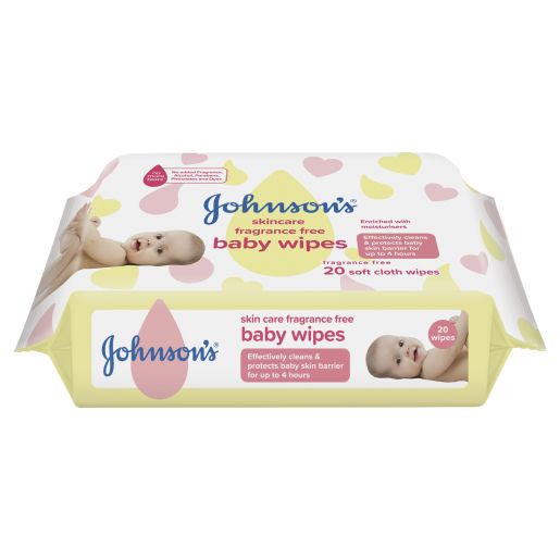 FRAGRANCE FREE BABY WIPES 20S