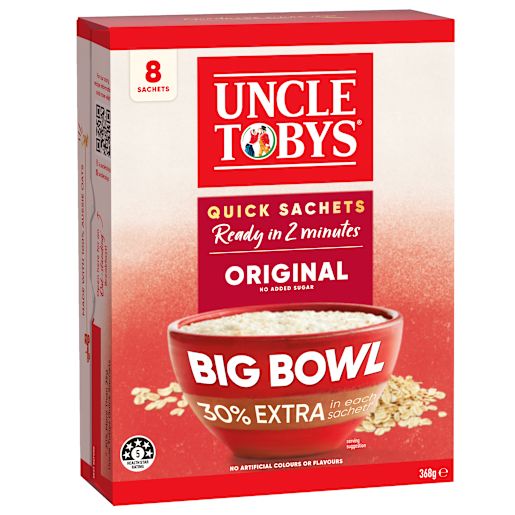 QUICK OATS BIG BOWL ORIGINAL BREAKFAST CEREAL 8PK