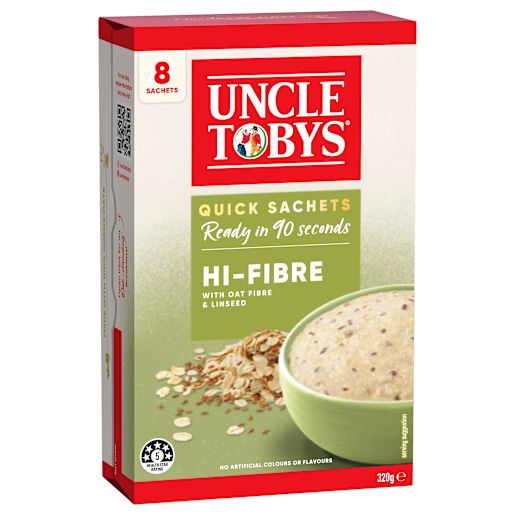 QUICK OATS HI FIBRE BREAKFAST CEREAL 8PK