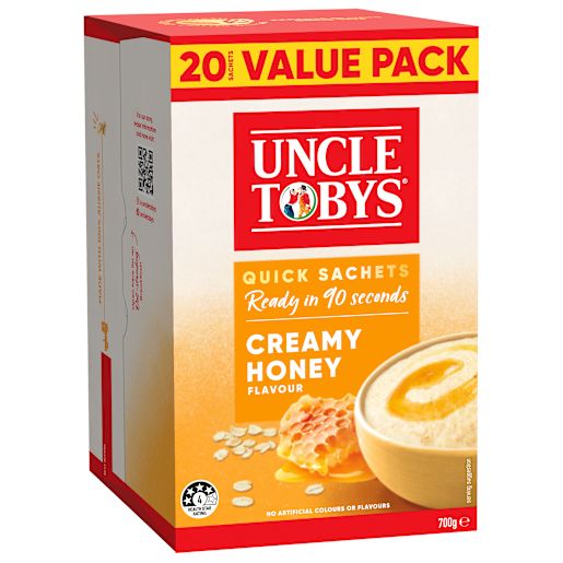 QUICK OATS CREAMY HONEY BREAKFAST CEREAL 20PK