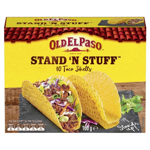 STAND N STUFF TACO SHELLS 160GM