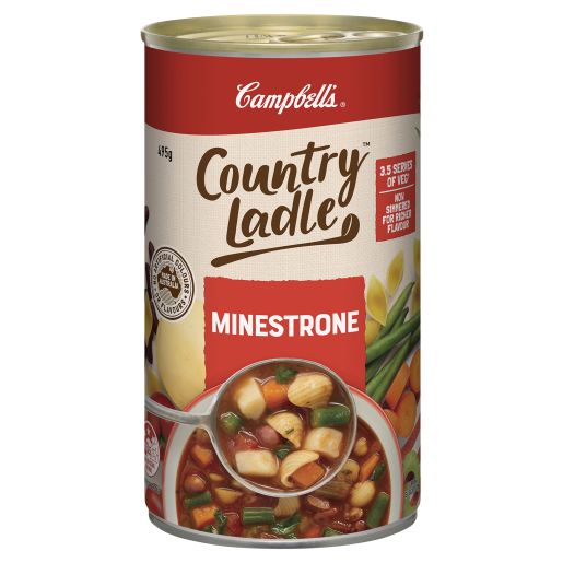 COUNTRY LADLE SOUP MINESTRONE 495GM