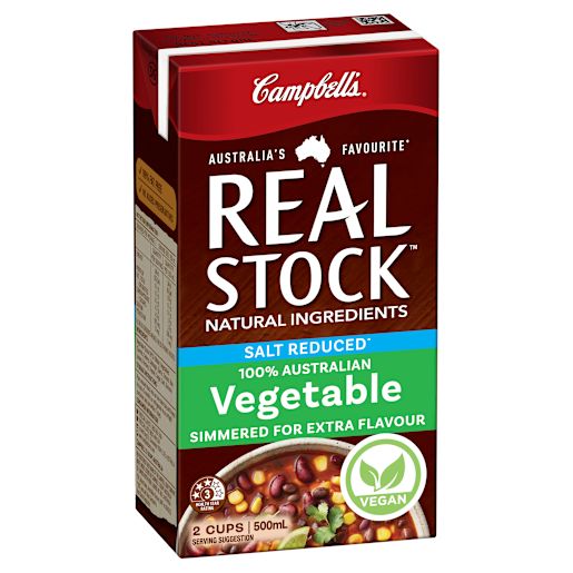 VEGETABLE SALT REDUCED REAL STOCK 500ML