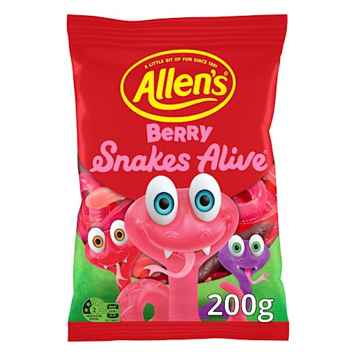 SNAKES ALIVE BERRY 200GM