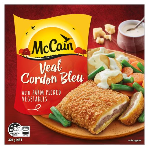 VEAL CORDON BLEU RED BOX DINNER 320GM