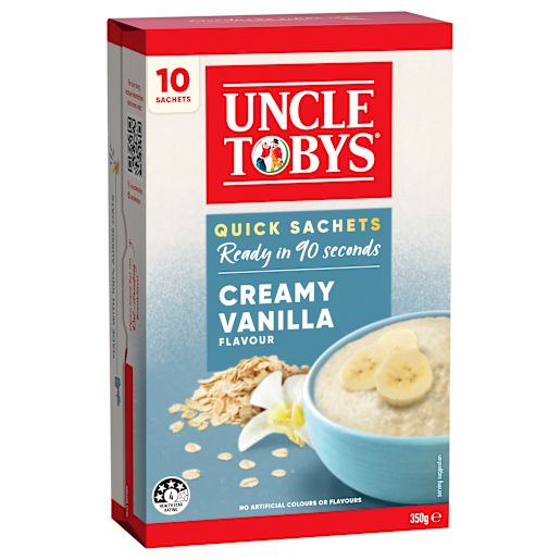 QUICK OATS CREAMY VANILLA BREAKFAST CEREAL 10PK