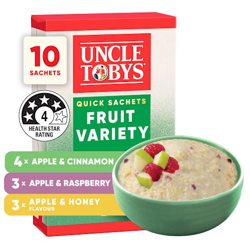 QUICK OATS FRUIT VARIETY PACK BREAKFAST CEREAL 10PK