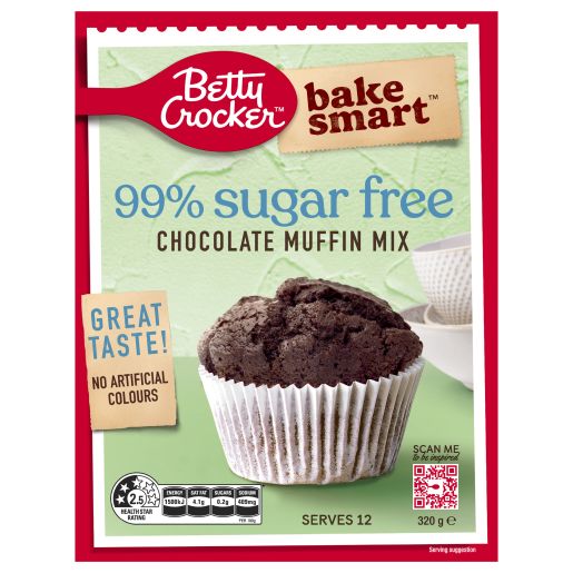 CHOCOLATE 99% SUGAR FREE BAKE SMART MUFFIN MIX 320GM