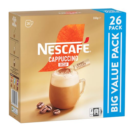 GOLD CAPPUCCINO DECAFFEINATED COFFEE MIXES 26S