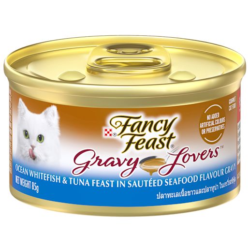 FANCY FEAST GRAVY LOVERS OCEAN WHITEFISH TUNA ADULT CAT FOOD 85GM