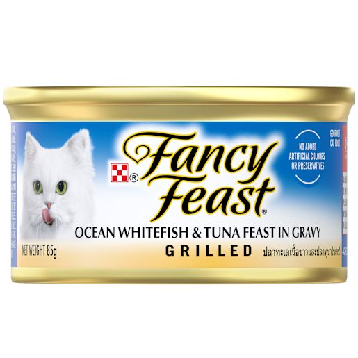 FANCY FEAST GRILLED OCEAN WHITEFISH TUNA ADULT CAT FOOD 85GM