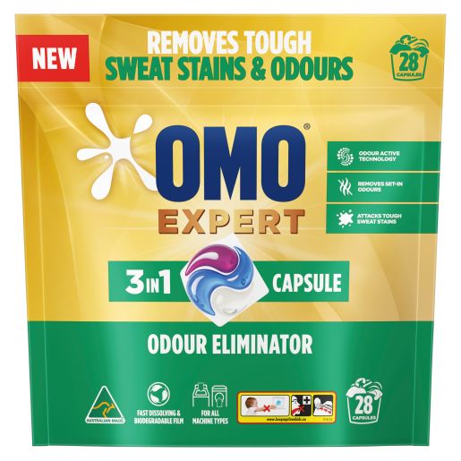 EXPERT ODOUR ELIMINATOR 3 IN 1 LAUNDRY CAPSULES 28S