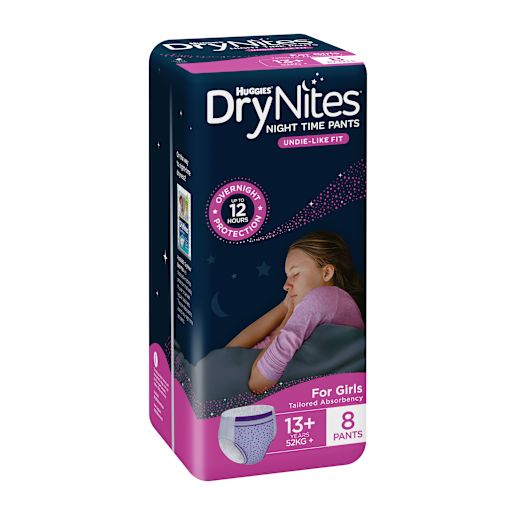 DRY NITES PANTS GIRL 13+ YEAR EXTRA LARGE 8S