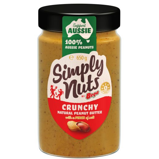 SIMPLY NUTS CRUNCHY PEANUT BUTTER 650GM