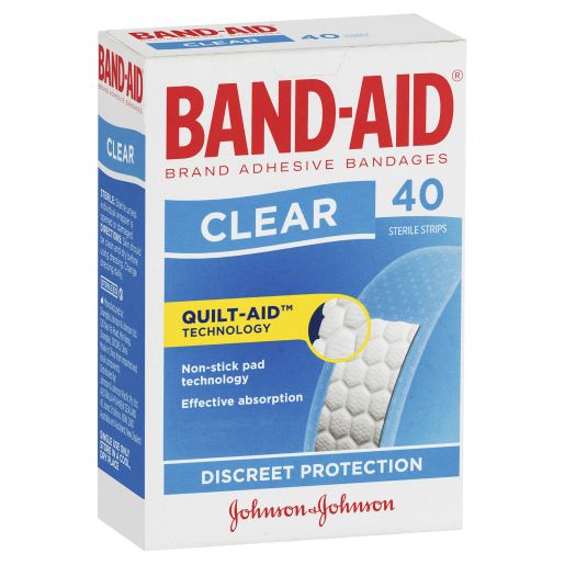 CLEAR STIP BANDAID 40S