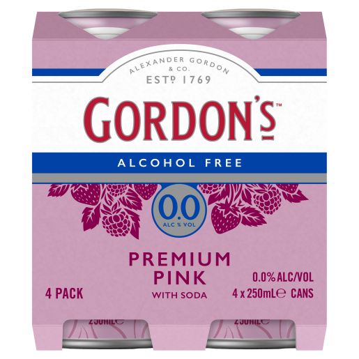 PINK ALCOHOL FREE & SODA 4X250ML