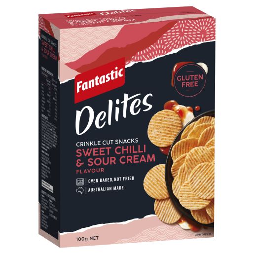 DELITES SWEET CHILLI AND SOUR CREAM 100GM