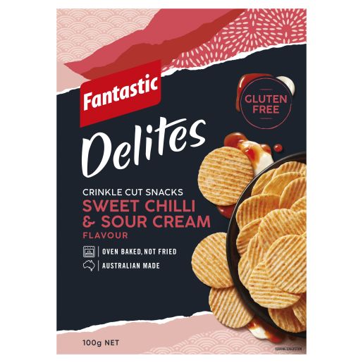 DELITES SWEET CHILLI AND SOUR CREAM 100GM