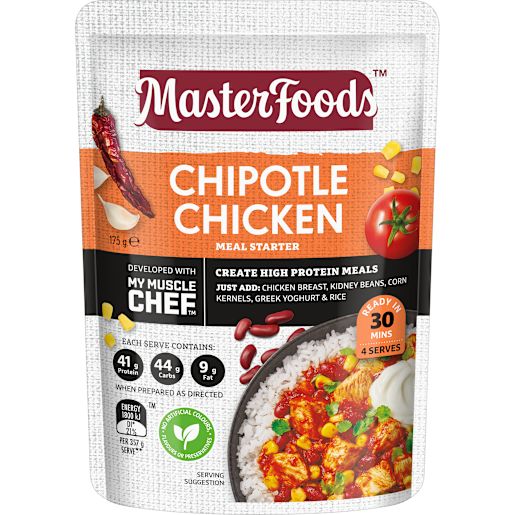 CHIPOTLE CHICKEN MY MUSCLE CHEF RECIPE BASE POUCH 175GM