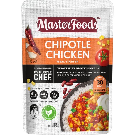CHIPOTLE CHICKEN MY MUSCLE CHEF RECIPE BASE POUCH 175GM