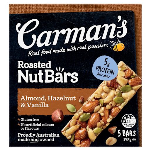 ALMOND HAZELNUT VANILLA NUT BAR 175GM