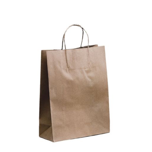 BROWN TWIST HANDLE BAG KRAFT 250S